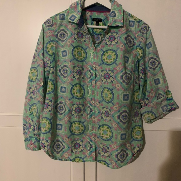 Talbots Button up Shirt Petite Medium - Picture 3 of 8